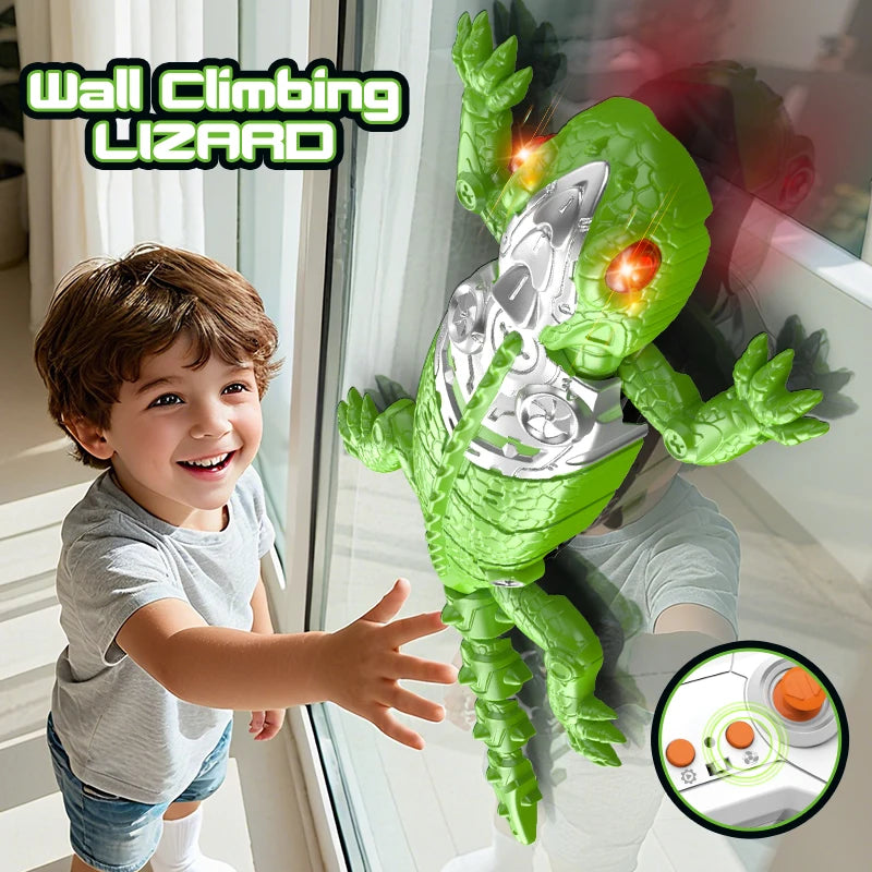 Remote Control Wall-Climbing Gecko Toy with LED Lights