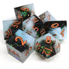 Handmade Resin Polyhedral Dice Set with Sharp Edges