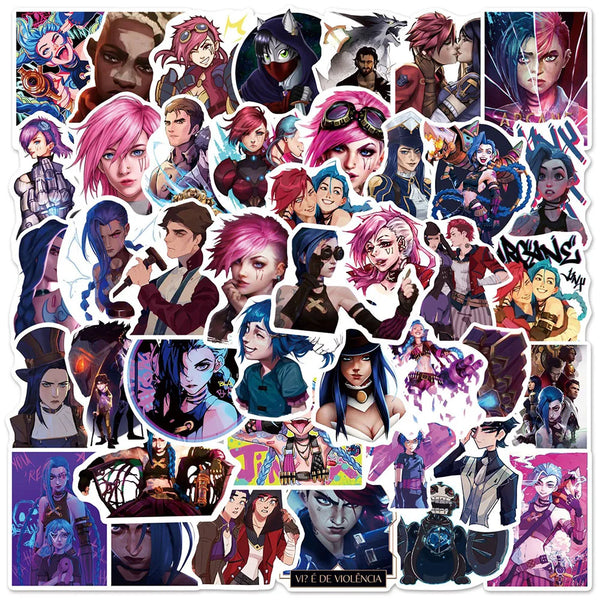 A collection of various cartoon and anime-style facial portraits in vibrant colors and dramatic lighting.