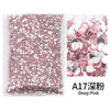 A17 Deep Pink flat-back resin rhinestones sparkling crystals for DIY craft and nail art