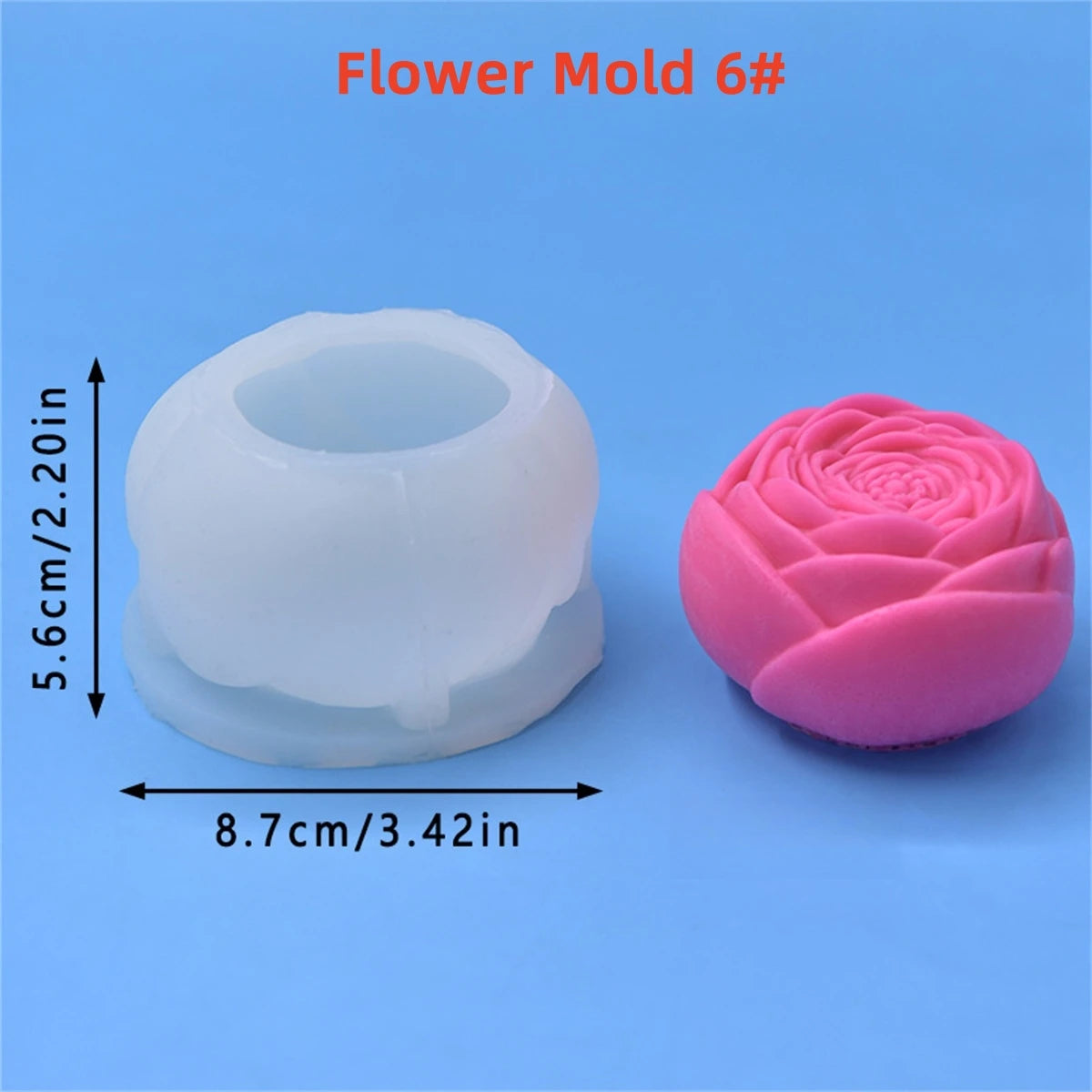 3D Tulip Flower Silicone Mold for Candle and Soap Making