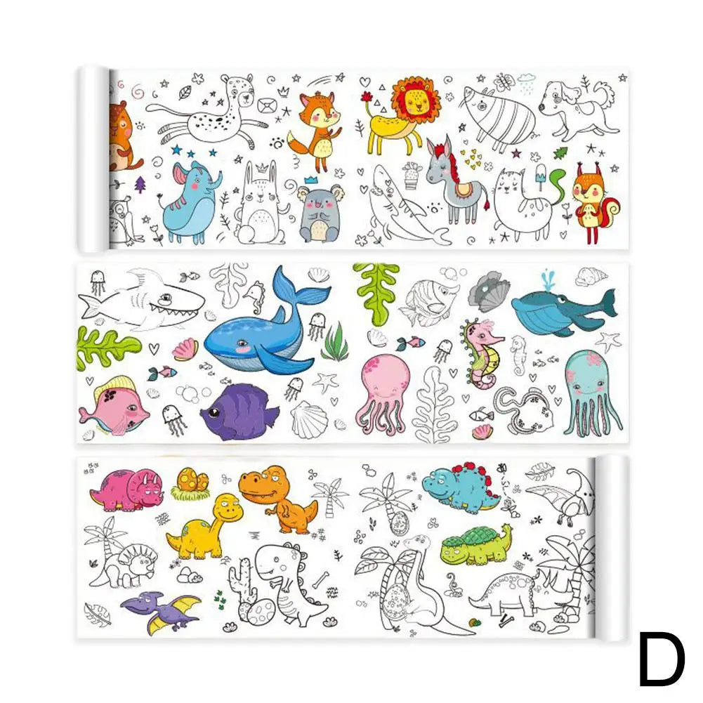 Kids' Creative Drawing Scroll with Fun Themes
