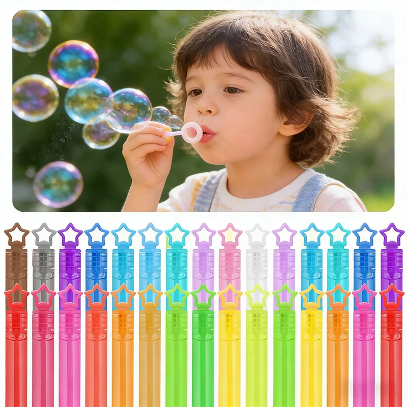 Neon Mini Bubble Wands for Party Favors & Classroom Prizes