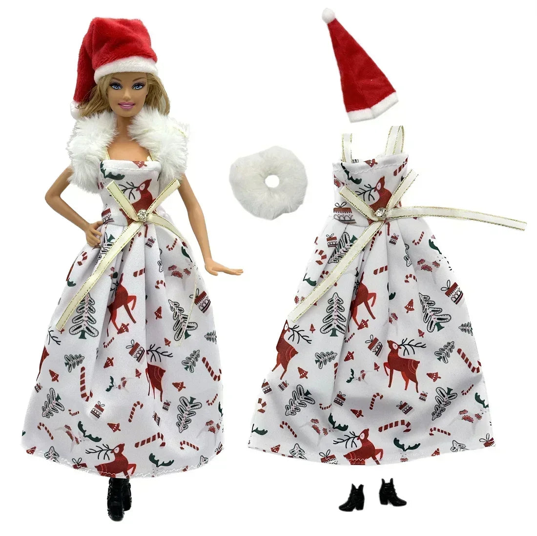 Festive Christmas Outfit Set for 11.5-Inch Dolls