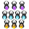 A set of ten Halloween skull and pumpkin fidget toys featuring various gemstone colors like purple, blue, and yellow.