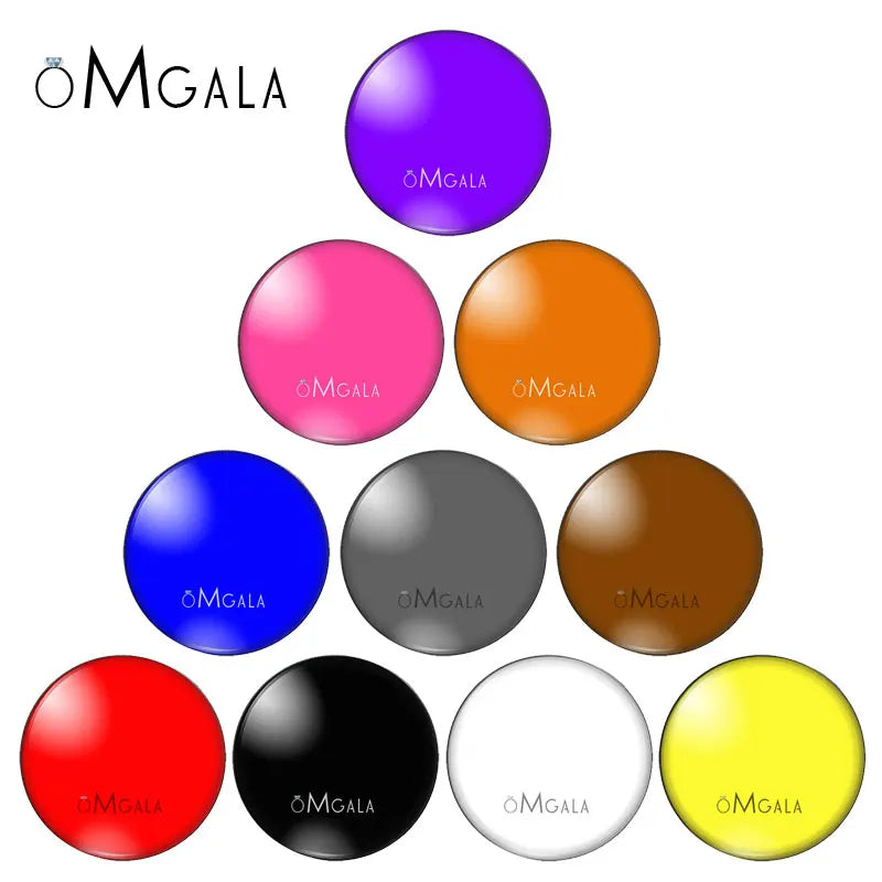 Round Glass Photo Cabochons with Flat Backs (Set of 10)