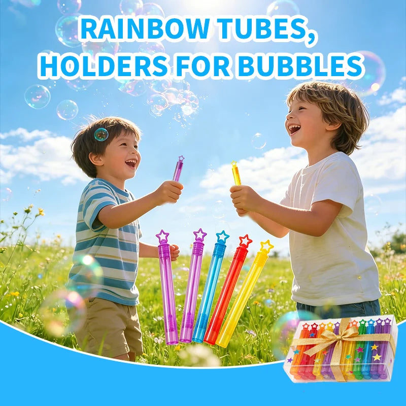 Mini Star-Top Bubble Wands for Party Favors (Set of 12/24)