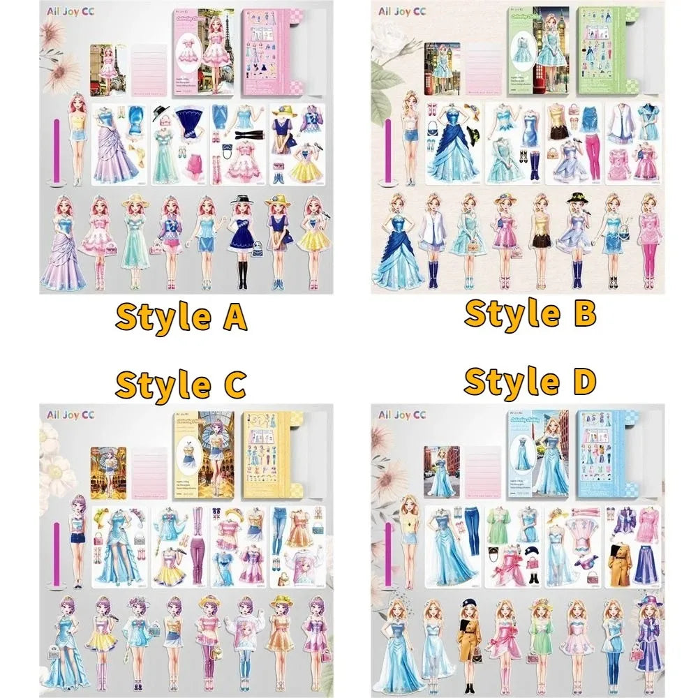 Magnetic Princess Dress-Up Play Set for Creative Girls