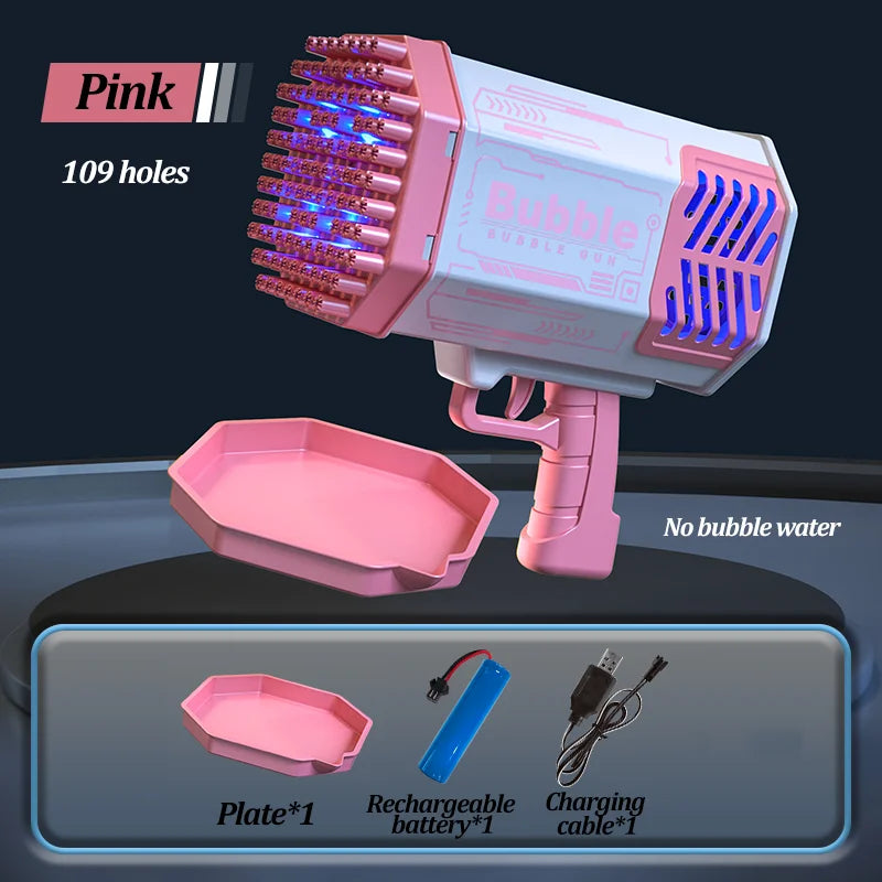 Portable Bubble Machine Blaster for Kids Outdoor Fun