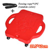 A red balance stone sensory training toy with a handle and a towing rope included.