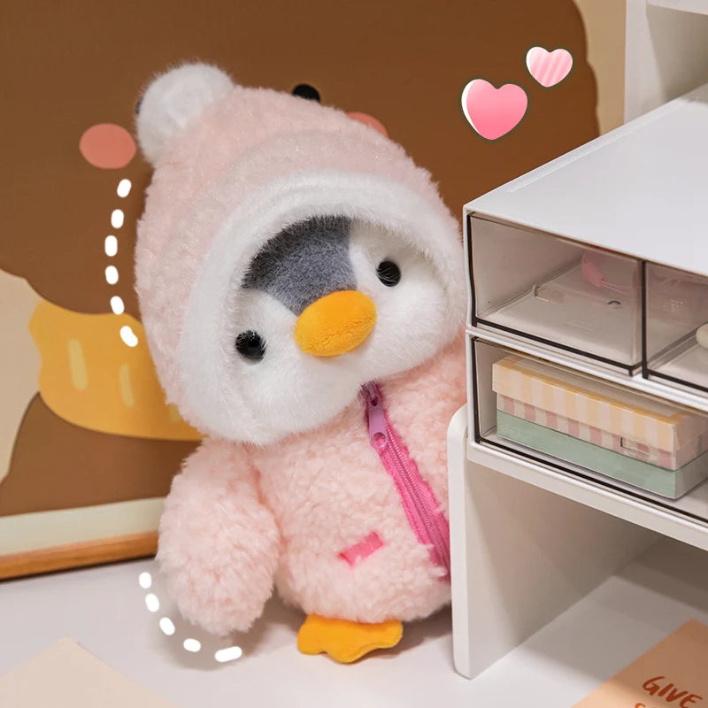 Adorable Kawaii Penguin Plush Toy with Hat and Scarf - 25cm Soft Stuffed Animal
