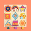 Wooden Rainbow Shape Sorting Puzzle for Kids