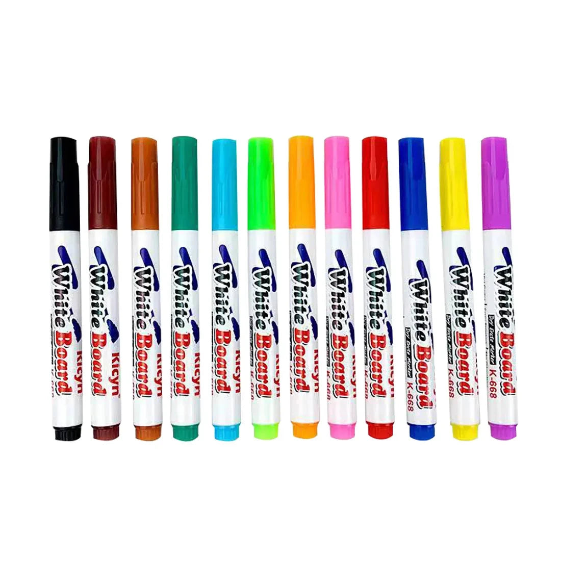 A collection of colorful magic floating ink art pens in various shades and colors.