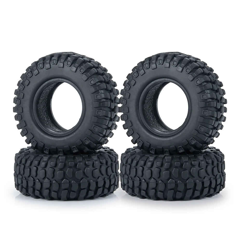 1.0" Mud Terrain Tires for 1/18 & 1/24 RC Crawlers (4-Pack)