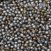 A close-up view of 340 golden gradient glass beads used for DIY jewelry making.