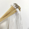 Elegant Ribbon Wands with Bells for Weddings & Celebrations