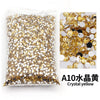 Bag of A10 crystal yellow flat-back resin rhinestones for DIY craft and nail art