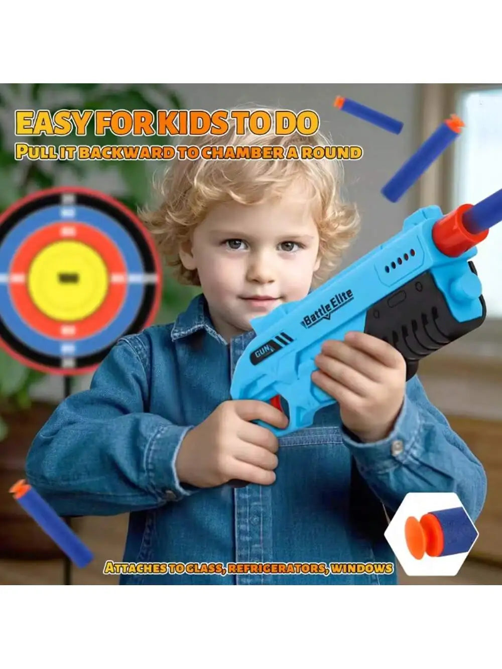 Outdoor Soft Dart Blaster Toy Gun for Kids