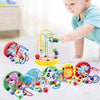 Wooden Bead Maze Roller Coaster Toy for Toddlers