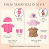Cozy Cartoon Bear Winter Pajamas for 12-Inch Reborn Dolls