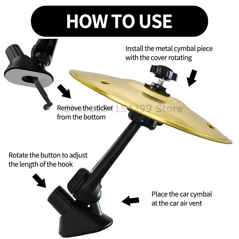 Mini Clip-On Car Cymbal for Ventilation Ports