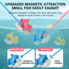A set of magnetic fishing rods and hooks demonstrating magnetic attraction for small fish