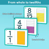 Graphical Fraction Flashcards for Kids | Visual Math Learning Cards