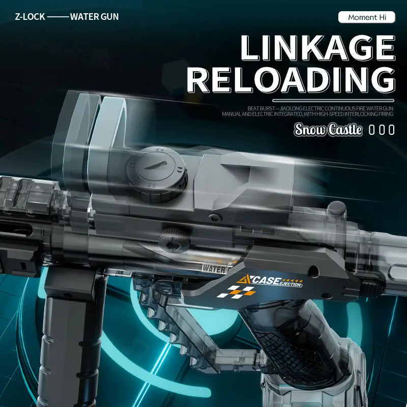 Electric Water Gun with Long-Range Shooting and Light Effects