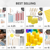 A collection of soft dense paint sponges for art and DIY including various shapes and colors.