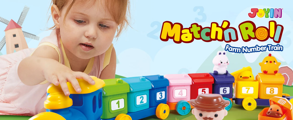 Counting & Sorting Farm Train with 9 Animal Figures
