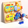 Montessori 3D Wooden Animal & Traffic Puzzle for Kids