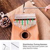 17-Key Mahogany Kalimba Thumb Piano