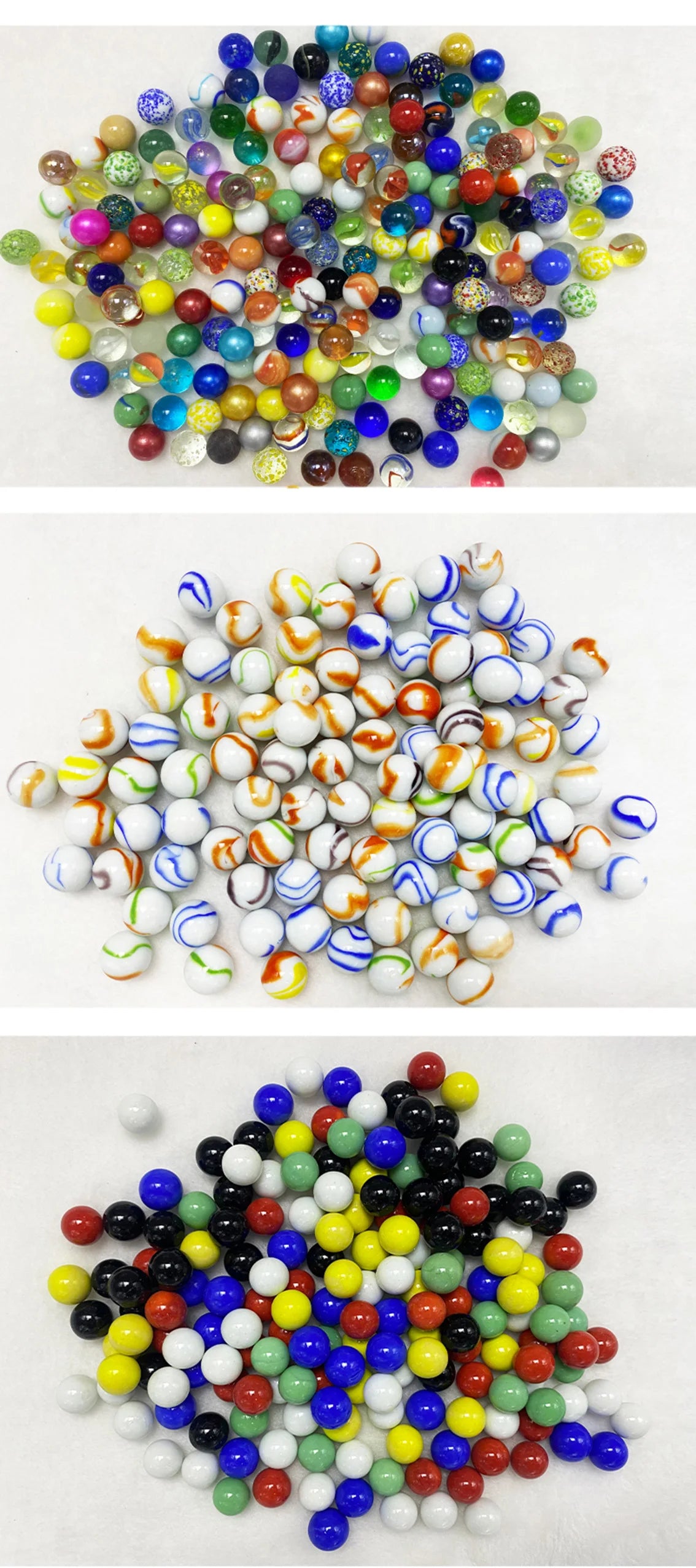 Colorful Glass Marbles for Play, Decor & Craft Projects