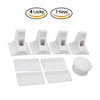 Kit de serrure magnétique blanc comprenant quatre loquets et une clé