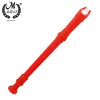 Red rainbow transparent 8-hole soprano recorder with a cleaning rod