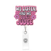 Shiny Acrylic Retractable Badge Reel with Alligator Clip