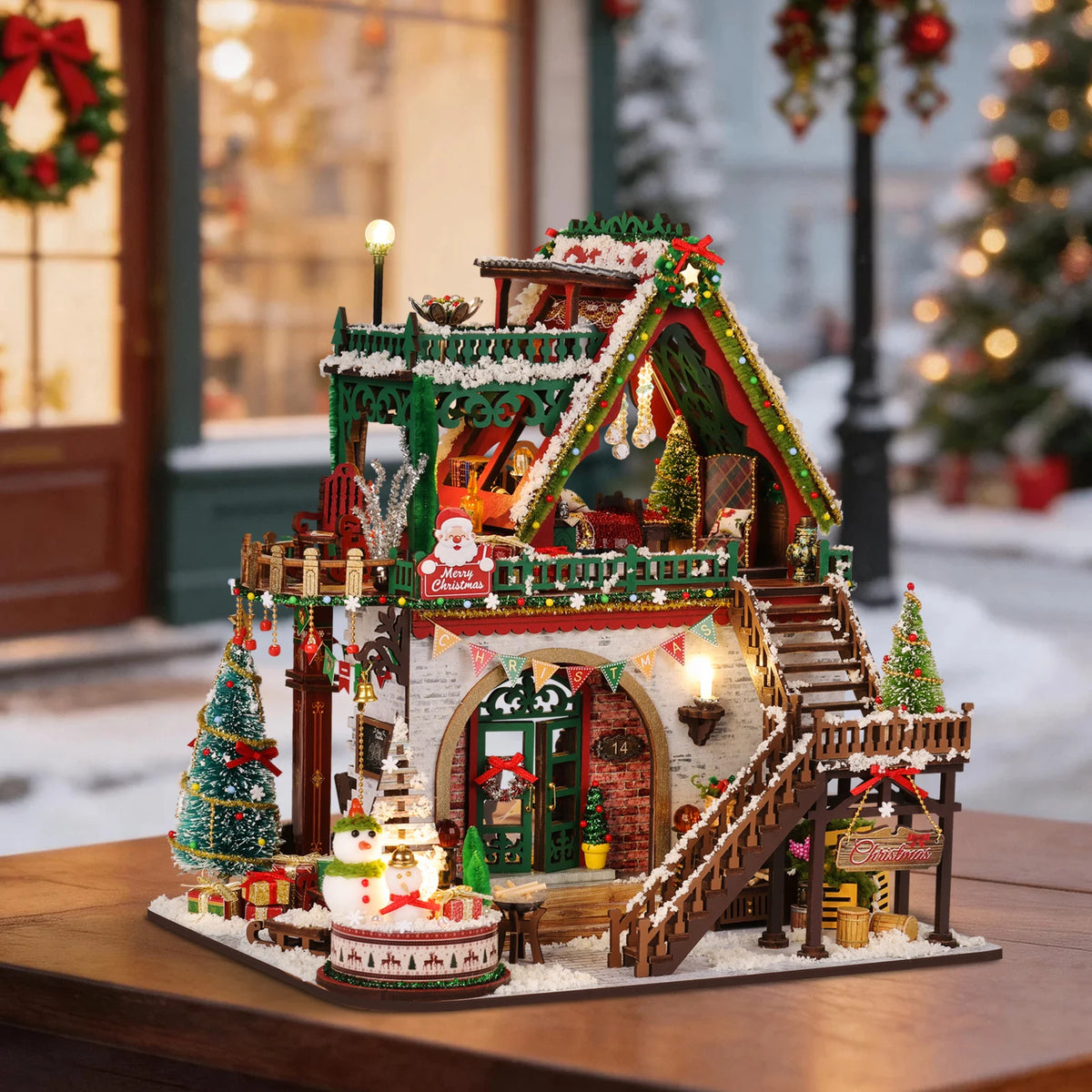 DIY Miniature Winter Cabin Book Nook Kit