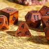 Wooden Polyhedral Dice Set for Tabletop RPGs