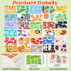 A colorful 3D DIY cardboard puzzle set featuring various animals, dinosaurs, insects, and vehicles for kids.