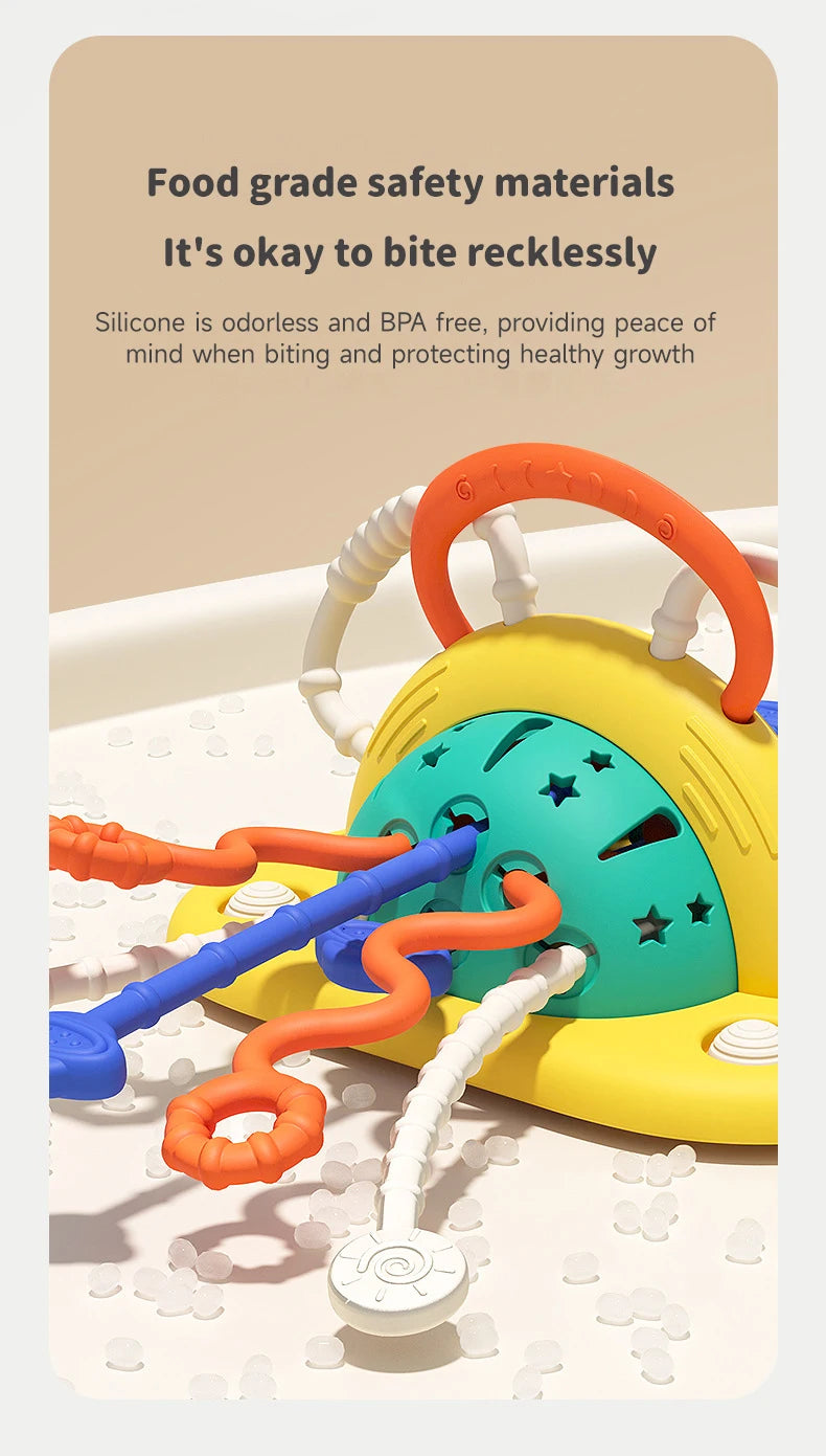 Montessori Pull String Sensory Toy for Babies and Toddlers