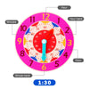 Wooden Montessori Clock Toy for Kids Learning Time
