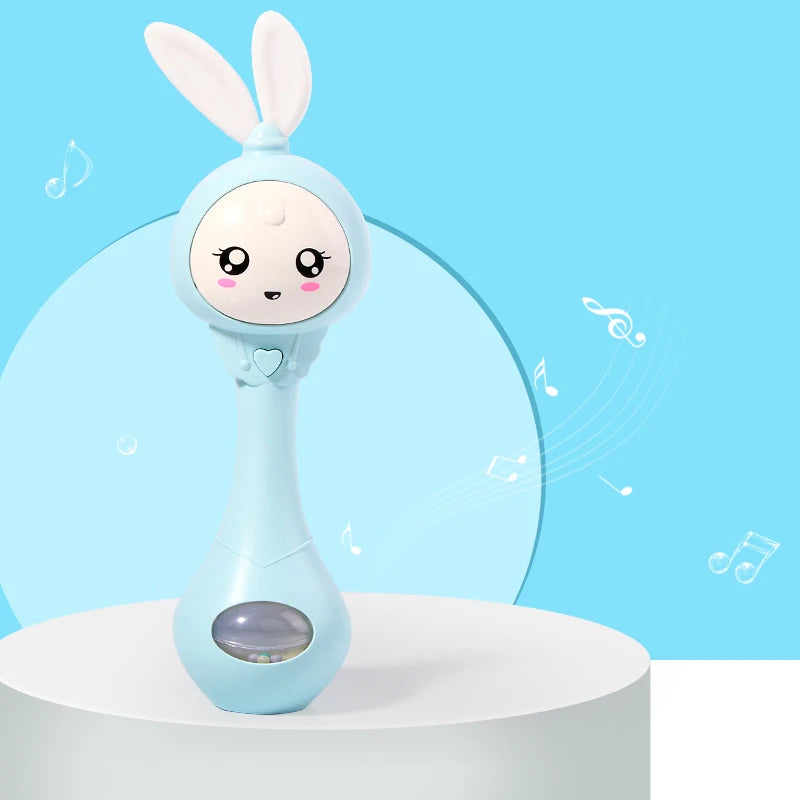 Musical Rabbit Rattle and Teether Toy for Babies