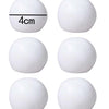 A set of six white, spherical soft squeeze balls for stress relief, with one ball marked as 4cm in diameter.