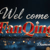 Gold text welcoming viewers to a Diamond painting kit featuring a white peacock and magnolia.
