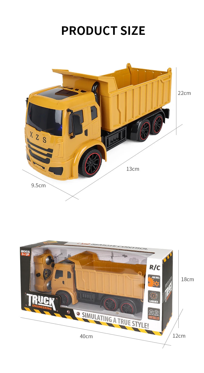 2.4G Remote Control Excavator with Lights and Sound Effects