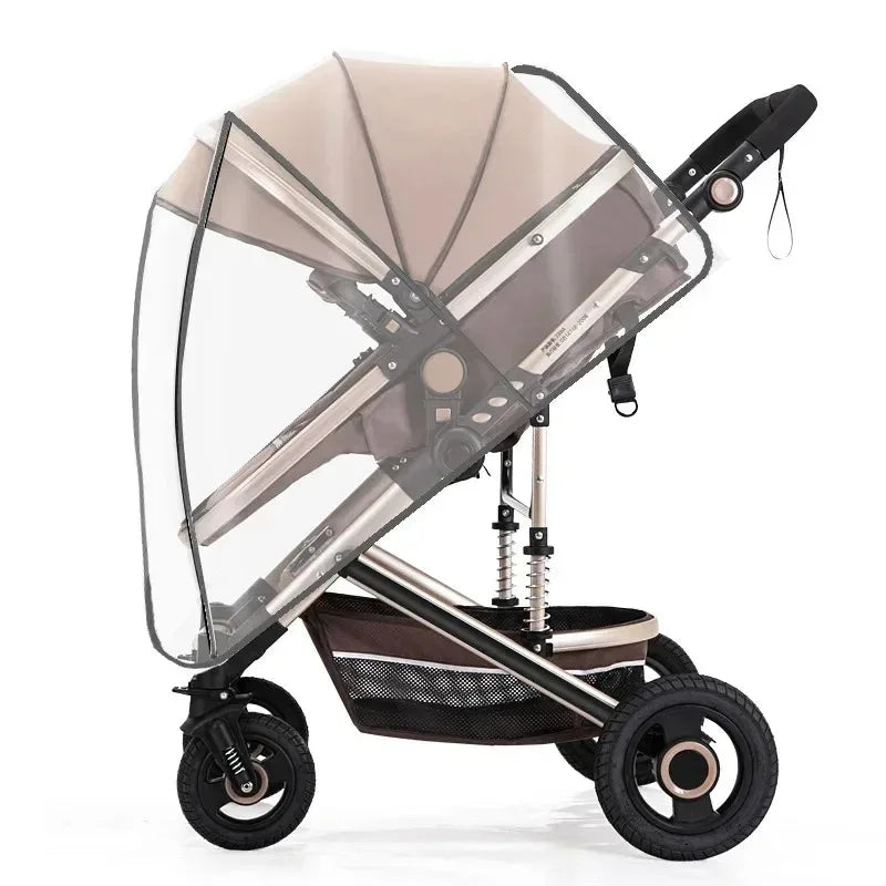 Universal Transparent Stroller Rain Cover with Zipper