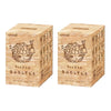 A cardboard box for a Hirono Shelter collectible figurine featuring an embossed design of a horned creature.