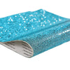 A close-up of sparkling turquoise rhinestone adhesive tape for DIY crafts and decor.