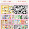 A collection of kawaii cartoon stickers and writable notes for DIY scrapbooking, featuring various cute characters and design