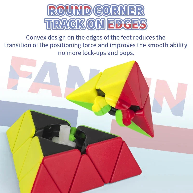 Pyramid Speed Cube 3x3 – Smooth Turning Puzzle for Kids & Adults
